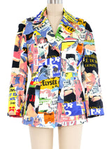 Christian Lacroix Newsprint Blazer Jacket arcadeshops.com