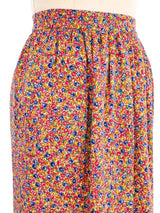Valentino Floral Pleated Skirt Bottom arcadeshops.com