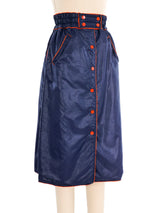 Courreges Terry Lined Nylon Skirt Bottom arcadeshops.com