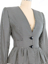 Valentino Houndstooth Peplum Jacket Jacket arcadeshops.com