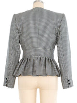 Valentino Houndstooth Peplum Jacket Jacket arcadeshops.com