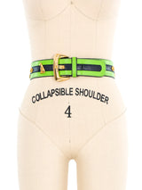 Escada Panther Studded Colorblock Belt Accessory arcadeshops.com