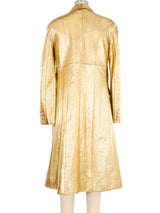 Moschino Cheap and Chic Gold Leather Jacket Jacket arcadeshops.com