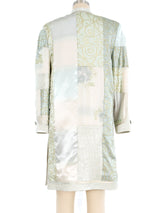 Jeanne Marc Ice Blue Patchwork Satin Jacket Jacket arcadeshops.com