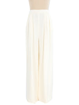 Anne Klein Ivory High Waist Trouser Bottom arcadeshops.com