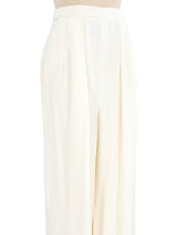 Anne Klein Ivory High Waist Trouser Bottom arcadeshops.com