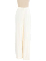 Anne Klein Ivory High Waist Trouser Bottom arcadeshops.com