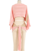 Gianfranco Ferre Colorblock Wrap Sweater Top arcadeshops.com