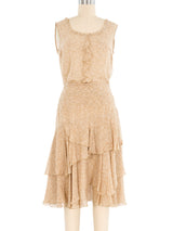 Escada Printed Silk Three Piece Ensemble Suit arcadeshops.com
