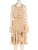 Escada Printed Silk Three Piece Ensemble Suit arcadeshops.com
