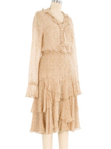 Escada Printed Silk Three Piece Ensemble Suit arcadeshops.com