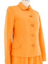 Gianni Versace Tangerine Silk Dress Ensemble Suit arcadeshops.com