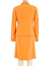 Gianni Versace Tangerine Silk Dress Ensemble Suit arcadeshops.com