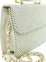 Whiting and Davis Cream Chainmail Bag Accessory arcadeshops.com