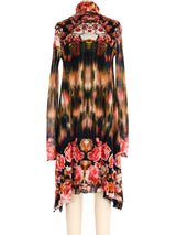 Jean Paul Gaultier Cherry Blossom Printed Mesh Dress Dress arcadeshops.com