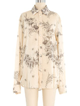 Prada Toile Printed Button Front Shirt Top arcadeshops.com