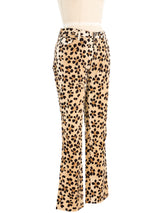 Moschino Cheetah Printed Denim Bottom arcadeshops.com
