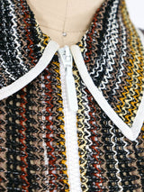 Missoni Metallic Knit Zip Front Vest Top arcadeshops.com