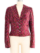 Dolce and Gabbana Floral Velvet Jacket Jacket arcadeshops.com