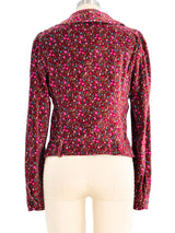 Dolce and Gabbana Floral Velvet Jacket Jacket arcadeshops.com
