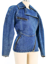 1990's Alaia Denim Motorcycle Jacket Jacket arcadeshops.com