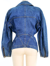 1990's Alaia Denim Motorcycle Jacket Jacket arcadeshops.com