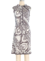 Emilio Pucci Greyscale Printed Silk Jersey Dress Dress arcadeshops.com