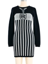 Jeremy Scott Rolls Royce Metallic Sweater Dress Top arcadeshops.com