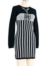 Jeremy Scott Rolls Royce Metallic Sweater Dress Top arcadeshops.com