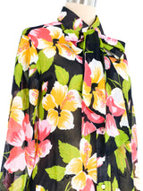 1970s Tropical Mesh Blouse Top arcadeshops.com