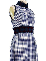 Gingham Lace Accent Maxi Dress Dress arcadeshops.com