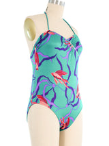 1980's Halter Neck Swimsuit Suit arcadeshops.com
