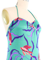 1980's Halter Neck Swimsuit Suit arcadeshops.com