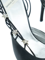 Charles Jourdan Black Heeled Sling Back, 9 Accessory arcadeshops.com