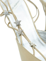 Charles Jourdan Beige Heeled Sling Back, 8.5 Accessory arcadeshops.com