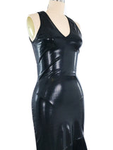 Versace Istante Black Faux Snakeskin Gown Dress arcadeshops.com