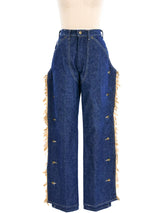 Kenny Rogers Fringed Chap Denim Bottom arcadeshops.com