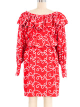 Jan Barboglio Embroidered Ruffle Dress Dress arcadeshops.com