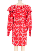 Jan Barboglio Embroidered Ruffle Dress Dress arcadeshops.com