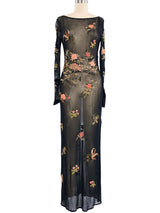 Vivienne Tam Embroidered Mesh Maxi Dress Dress arcadeshops.com
