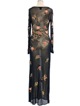 Vivienne Tam Embroidered Mesh Maxi Dress Dress arcadeshops.com