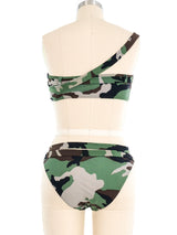 Christian Dior Camo Bandeau Bikini Ensemble Suit arcadeshops.com