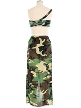 Christian Dior Camo Bandeau Bikini Ensemble Suit arcadeshops.com