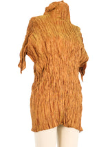 Issey Miyake Iridescent Gold Wrinkle Top Top arcadeshops.com