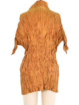 Issey Miyake Iridescent Gold Wrinkle Top Top arcadeshops.com