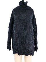 Issey Miyake Black Wrinkle Top Top arcadeshops.com