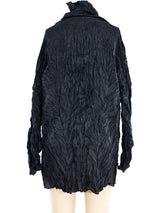 Issey Miyake Black Wrinkle Top Top arcadeshops.com