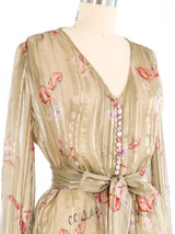 Floral Printed Chiffon Blouse Top arcadeshops.com