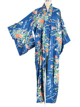 Cerulean Floral Printed Kimono Jacket arcadeshops.com