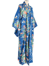 Cerulean Floral Printed Kimono Jacket arcadeshops.com